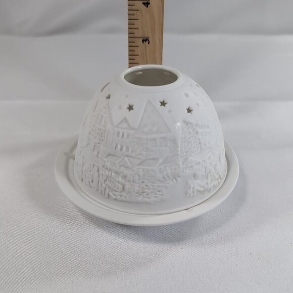 Starlight Hellmann-Versand Bisque Lithopane White Christmas 2010 Candle Holder - Picture 14 of 14